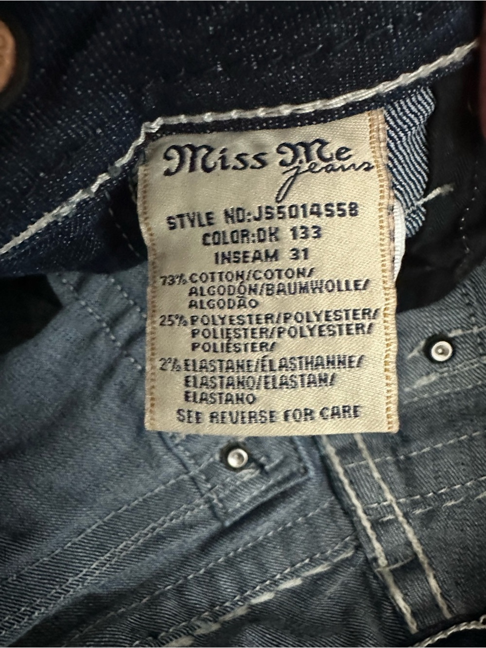 Miss Me Rhinestone Low Rise Skinny Jeans - Picture 2 of 6